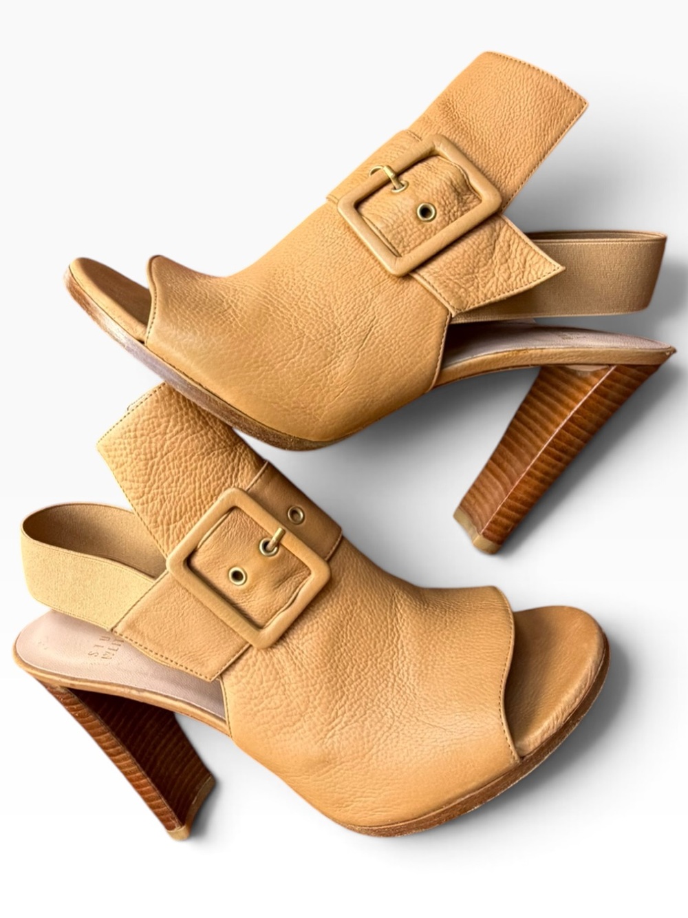 Stuart Weitzman Tan Leather Heels 9.5M